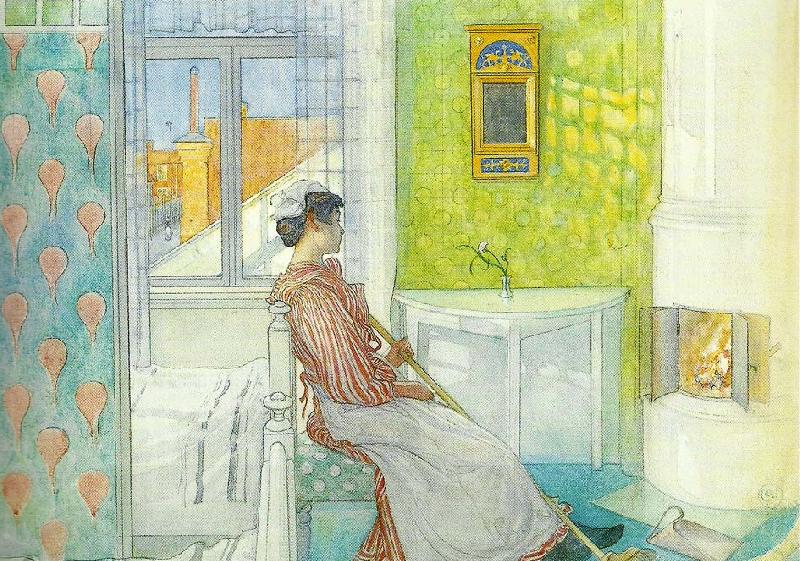 Carl Larsson martina-paus i stadningen oil painting picture